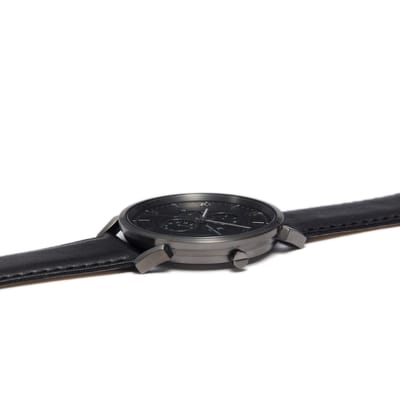 Pierre Cardin Pigalle Boulevard CPI.2024 Horloge - Leer - Zwart - Ø 44 mm