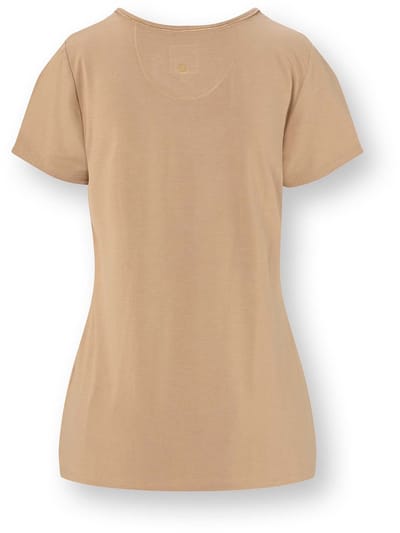 Pip Studio - Toy Pyjama t-shirt - Korte mouw Dames - Loungewear - Solid - Zand - L
