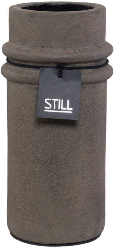 STILL - Vaas - Bamboo Vase - Ribbels - Dark - Bruin - 31 x 13 cm