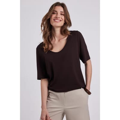 DIDI Dames Loose tee Promessa Chocolate brown maat 36