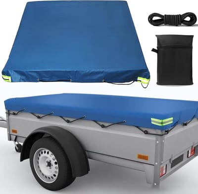 Aanhangerzeil - Afdekzeil plat - Transport beschermen - Waterdicht Uv-bestendig - 210 x 115 cm - Blauw