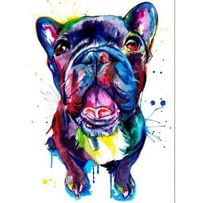 Schattige hond huisdier patroon serie 5D DIY diamant schilderij diamant borduurwerk mozaïek foto van steentjes 20X30CM blue