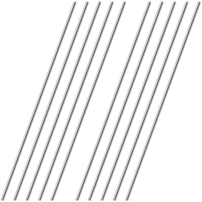 Dailygoods- Roestvrijstalen Staven 1,5 x 300 mm - Massief/Rond - 10 Stuks - Hoge Kwaliteit - Geschikt voor Doe-Het-Zelf Modellen - Weerstand tegen Roest - Staaf