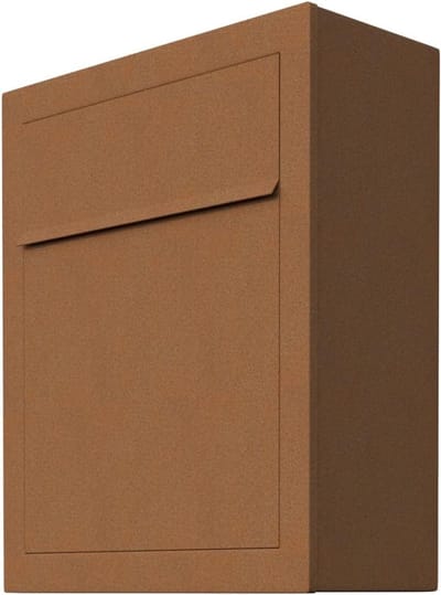Muurbrievenbus - Wandmodel brievenbus - Post ontvangen - Gepoedercoat staal - 35x42x15.5 cm - Roestkleur