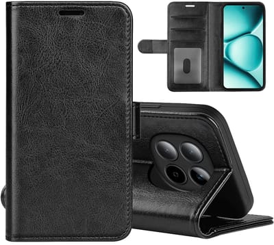MobyDefend Hoesje - Geschikt voor Xiaomi Redmi Note 15 Pro 5G - Wallet Book Case (Sluiting Achterkant) - Zwart