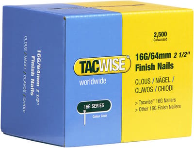 Tacwise afbouwnagel maat 16 - Nagel voor tacker - 64 mm - Gegalvaniseerd - 2500 stuks