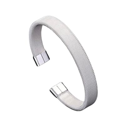 N3 Collecties Fijne mode zilveren mesh dames solide charme armband manchet armband