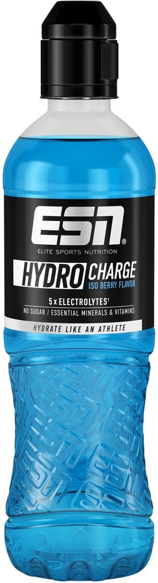 ESN Hydro Charge Iso-Drink – Smaak Berry – Isotone Sportdrank met Elektrolyten en Vitamines – Voor Hydratatie en Herstel – Suikervrij – 6 x 500 ml