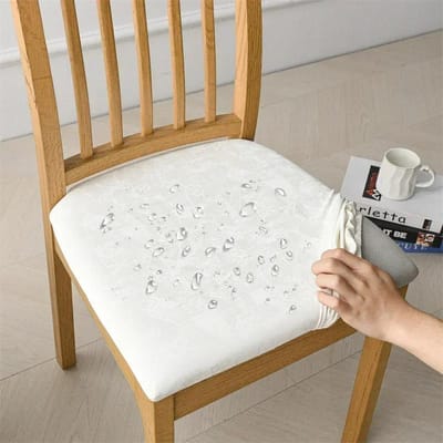 Lot de 1/2/4/6 housses de chaise de salle à manger en PU, extensibles, anti-salissures, amovibles, élastiques, rembourrées, décoration d'hôtel et de maison 1pc gray