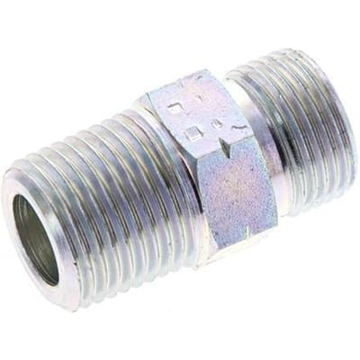 UN 13/16''-16 x 1/2'' NPT Verzinkt Stalen Borstnippel ORFS 630 Bar - Hydrauliek - FL2S-M-EZ-013U-012N-O