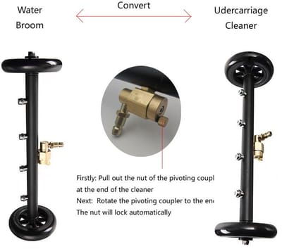 2-in-1 Hogedrukreiniger Onderstel Cleaner - 16 Inch met Dubbele Functie en Verlengstangen