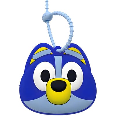 Figurine Anime Bluey et Bingo Mignon Dessin Animé Petite Pochette à Monnaie Portefeuille en Caoutchouc Souple Décoration de Sac pour Enfants Pendentif