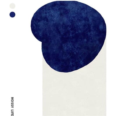 Tapis rond épais pour sol Tapis de sol Panier suspendu pour table basse Fauteuil à bascule Chaise de maquillage Tapis pour chaise pivotante d'ordinateur Couverture de vestiaire 120*160cm