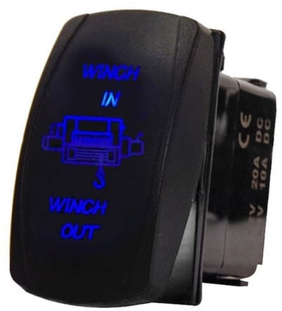 Solidchoice - Dailygoody - Rocker Switch - 12V 20A met Blauwe LED Indicator - Voor Auto en Boot - Betrouwbare schakelaar - Voor eenvoudig gebruik - Geschikt voor vo...