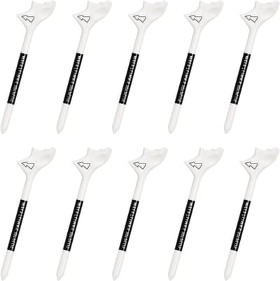 Set van 10 Professionele Golf T-Shirts van Plastic, Schokbestendig en Duurzaam, Verminder Wrijving en Verhoog Afstand voor Golfballen