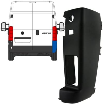 Hoek achterbumper 180 graden voor Citroen Jumper 2018- / Rechts