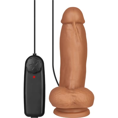 Blush Coverboy Mma Fighter 7 inch Cock Mocha Realistische vibrator - Bruin - 17.3 cm