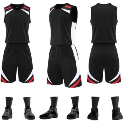 Maillots de Basketball Maillots de Compétition d'Équipe de Basketball Maillots d'Activités Sportives pour Enfants et Adultes Unifo d'Équipe Scolaire Utilisation Pratique 3XL noir