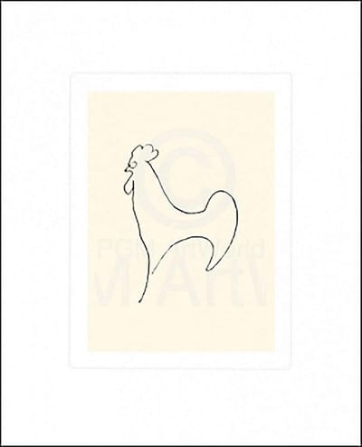 Kunstdruk Pablo Picasso - Coq-Detail 50x60cm
