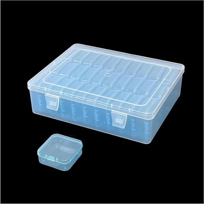 Complete 31-delige transparante mini opbergset - Duurzame plastic opbergdozen met scharnierende deksels voor knutselspullen, sieraden en accessoires - Handig en lichtgewicht voor onderweg