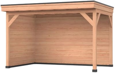 Douglas overkapping, 400 x 250, Met achterwand en zijwand, Westwood Comfort Basic