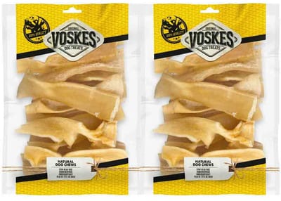 Voskes Hondensnacks Runderkophuid Stukken - 2 x 500 gr - Voordeelverpakking