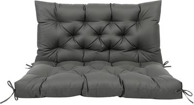 VIEMAE Tuinkussen - Buitenkussen - Kussen buitenbank, tuinbank - Waterdicht, waterafstotend - 100% Polyester- 100x100cm - Donkergrijs