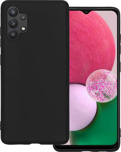 Hoesje Geschikt voor Samsung Galaxy A13 4G - Sterk & Shockproof - Hoes Cover - Siliconen Case - Zwart