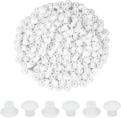 Dailygoods- Afdekkapjes 5 mm - Kunststof Afdekkappen - Wit - 220
