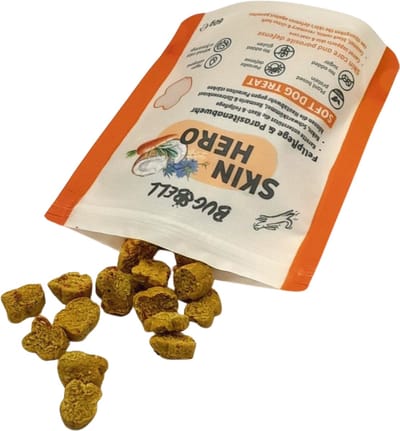 BugBell Skin Hero Functionele Hondensnack – Huid & Vacht – Hondenkoekje