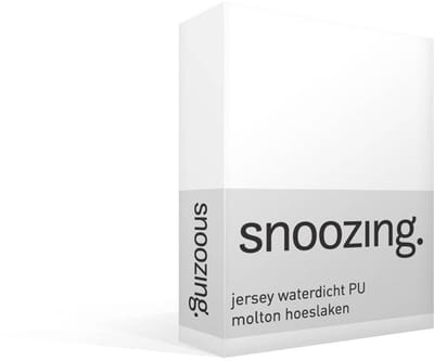 Snoozing - Jersey - Waterdicht PU - Hoeslaken - Eenpersoons - 80x200 cm - Wit