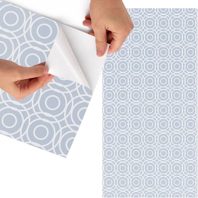 Tulup Meubelfolie - Geometrisch patroon Decoratiefolie Zelfklevend - 75x150 cm - Grijs Meubelfolie - Plakfolie Meubels - Geometrische Meubelfolie - Decoratiefolie Zelfklevend - Slaapkamer decoratie - Achtergronden en patronen