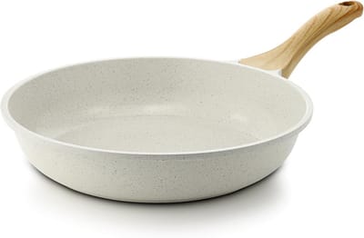 Keramische Koekenpan 28cm met Antiaanbaklaag voor Inductie - Vrij van PFAS/PFOA - Ergonomisch Handvat