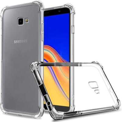 HB Hoesje Geschikt voor Samsung Galaxy J4 Plus - Anti Shock Hybrid Back Cover - Transparant