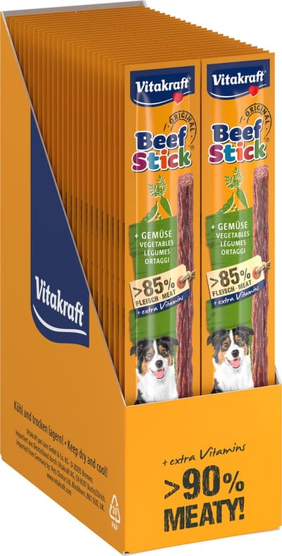 Vitakraft Beef Stick groente - 50 stuks - 50x12 gram