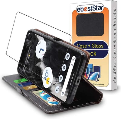 ebestStar - Hoes geschikt voor Google Pixel 7, Wallet Etui, Book case hoesje, Zwart + Gehard Glas