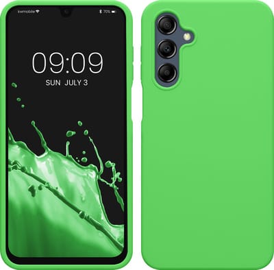 kwmobile telefoonhoesje geschikt voor Samsung Galaxy A16 5G - Hoesje met siliconen coating - Smartphone case in limoengroen