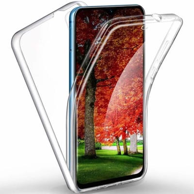 Ntech Hoesje Geschikt Voor Samsung Galaxy A2 Core Dual TPU Case hoesje 360° Cover 2 in 1 Case ( Voor en Achter) Transparant