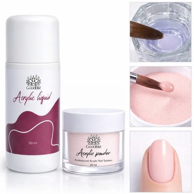 Goodbitz - Acrylpoeder en acrylvloeistof - 2-delig - Acryl - Acryl poeder - Acrylpoeder set - Acryl set - Acryl vloeistof - Acrylvloeistof - Acryl nagels - Acryl nagels starterspakket