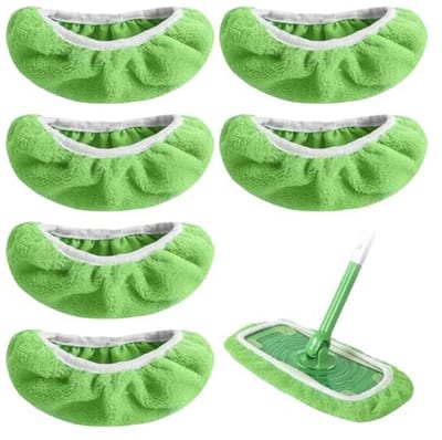 Vloerdoeken voor Swiffer vloerwissers - 6 stuks, nat en droog, herbruikbaar en absorberend