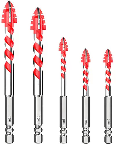 5-delige Boorset voor Tegels, Keramiek, Glas, Porselein, Cement en Natuursteen (6, 6, 8, 10, 12mm) - Perfect voor Klussen en Verbouwingen