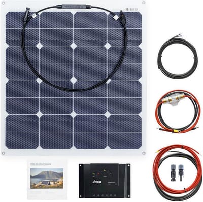 Flexibel Zonnepaneel Set Compleet 60 Watt voor Boot, Tent, Camper, Caravan etc. 12V