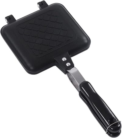 Dubbelzijdige Koekenpan - Sandwich Pan - Ontbijt Maken - Antiaanbaklaag - 35 cm - Zwart