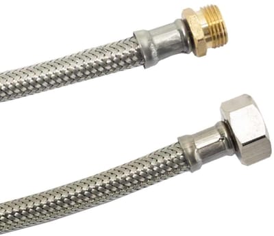 Flexibele RVS Waterslang DN8, 3/8" x 1/2", 1500mm, Gecertificeerd