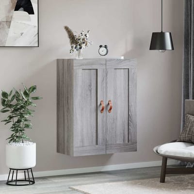 vidaXL - Wandkast - 69,5x34x90 - cm - bewerkt - hout - grijs - sonoma - eikenkleurig
