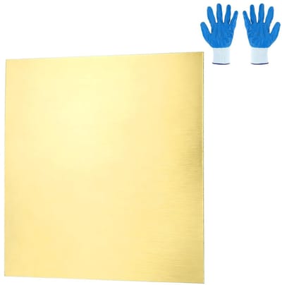 Messing Plaat - Dun Metaal - Modelbouw Knutselen - Flexibele Textuur - 100 x 100 x 0.4 mm - Goudkleurig