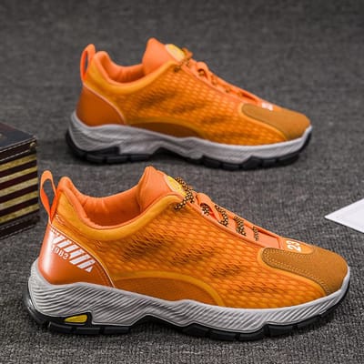 Sneaker Heren Outdoor Hardloopschoenen Ademend Zachte Zool Comfortabele Casual Schoenen Trendy Laag Uitgesneden Hardloopschoenen 47 orange