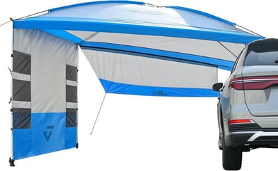 Achterkleptent - Auto luifel - Kamperen met auto - Veelzijdige zijpanelen - 3.5m x 2.4m - Blauw