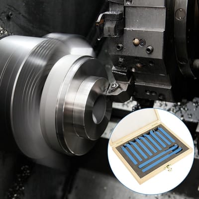 Dailygoody - 11-Piece Metal Lathe Tool Set - Harde metalen gereedschappen - Voor metaalbewerking - Hoogwaardige snijgereedschappen - Professioneel geb