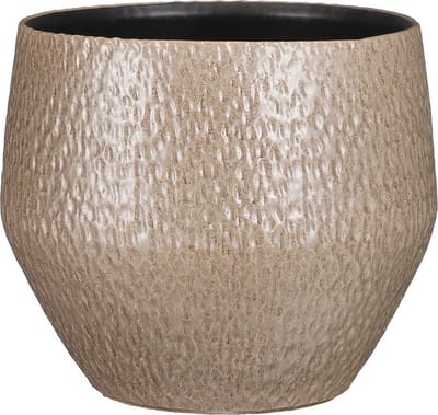 Mica Decorations Morris Bloempot - 28x28x25 cm - Keramiek - Taupe